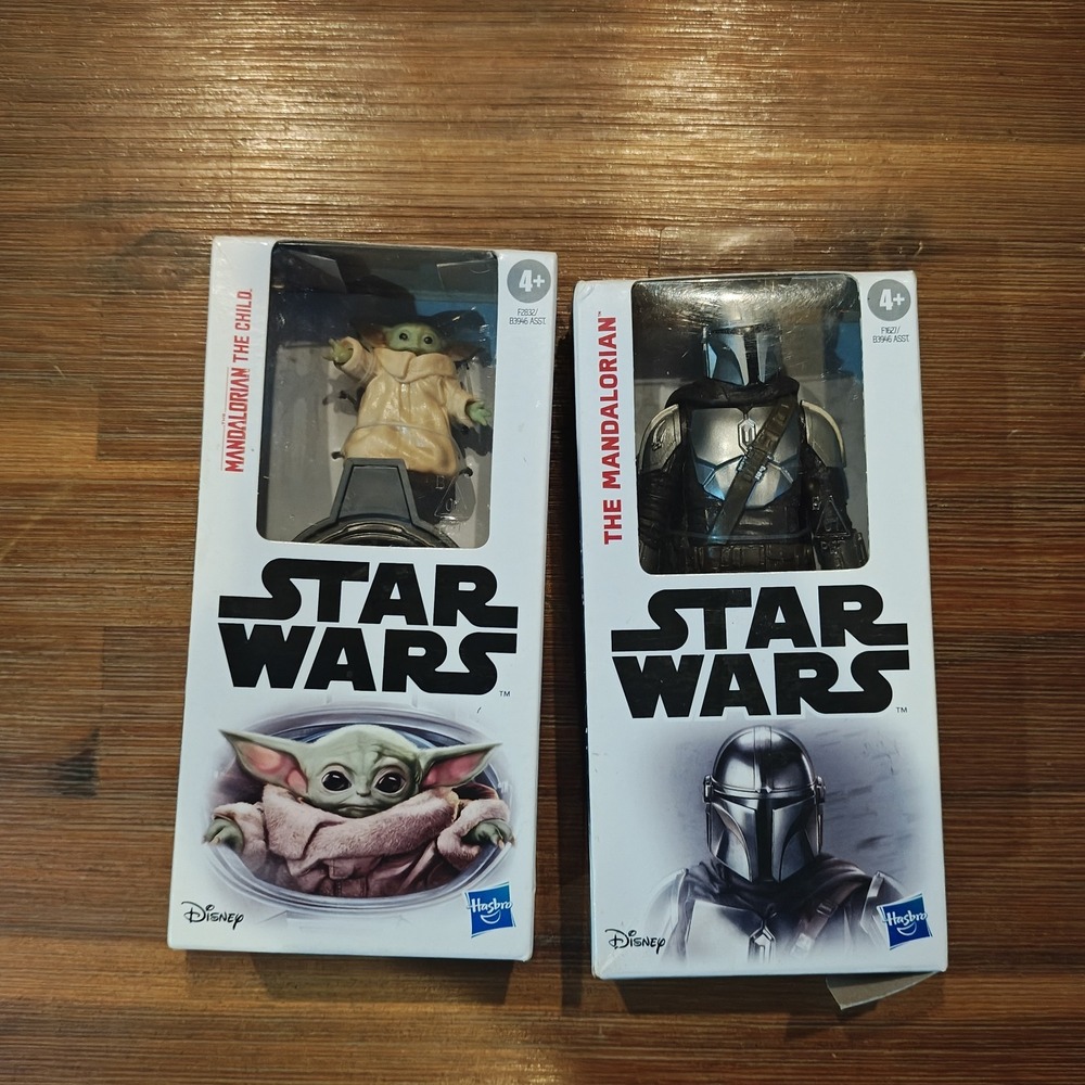 2pcs Star Wars The Mandalorian The Child‎ Grogu Action Figure 2021 Hasbro Disney